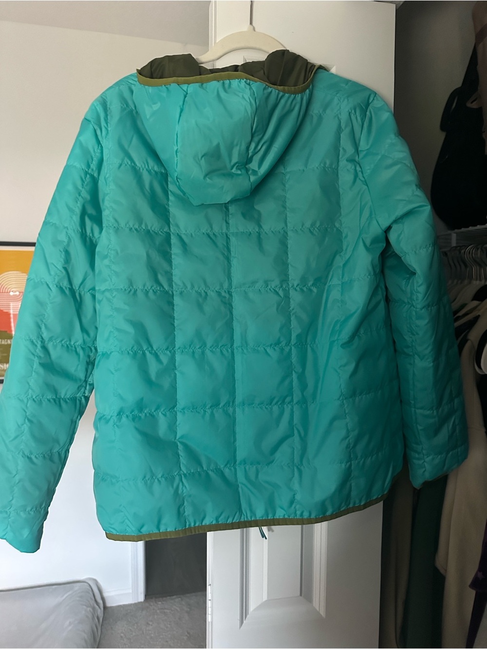 cotopaxi Olive Green Jacket with Teal Lining - Picture 12 of 12